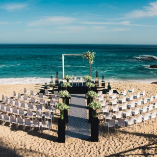 Ceremony decor on the azul beach at grand velas los cabos