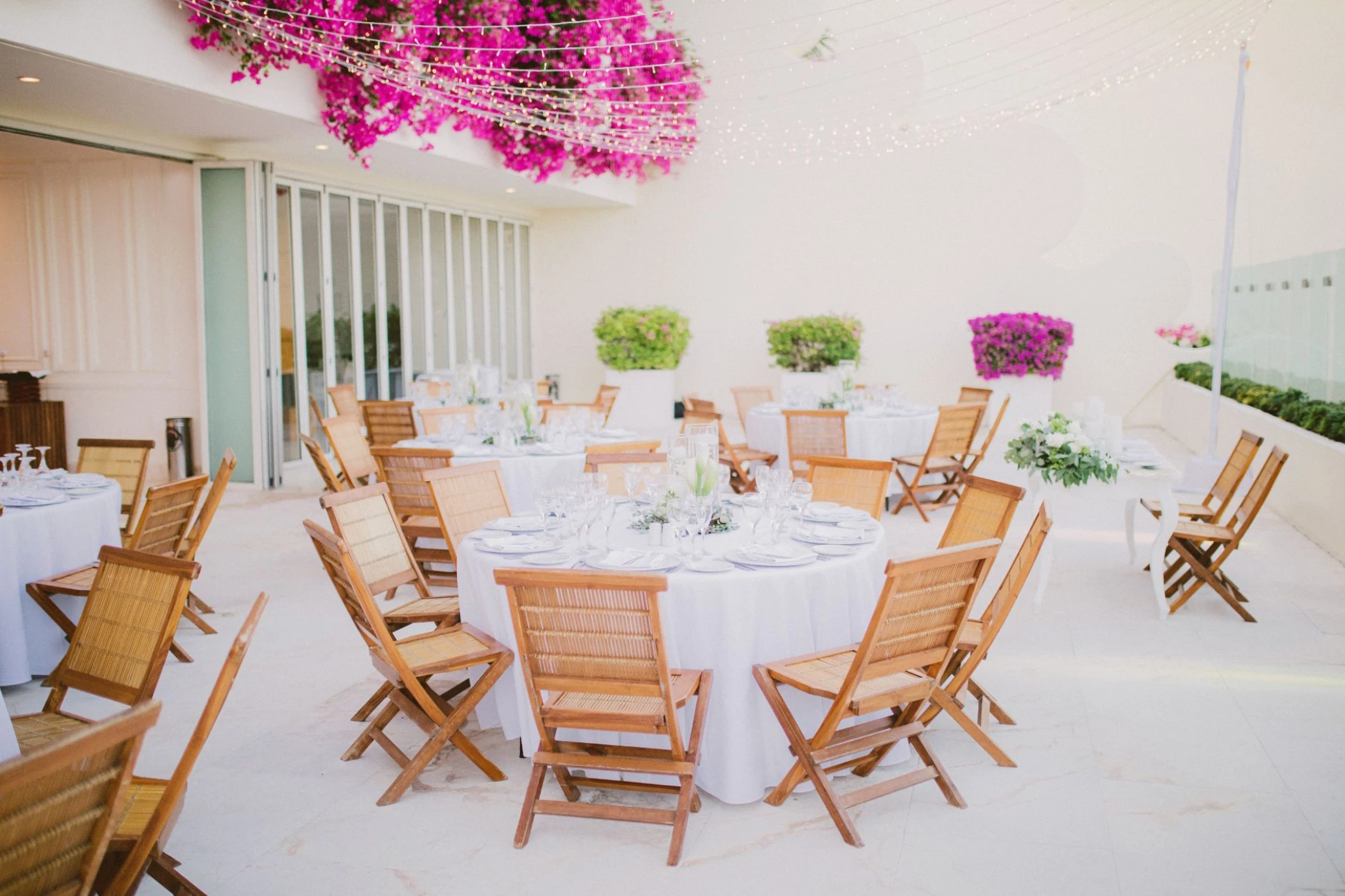 Dinner reception in Ocean Terrace venue at Grand Velas