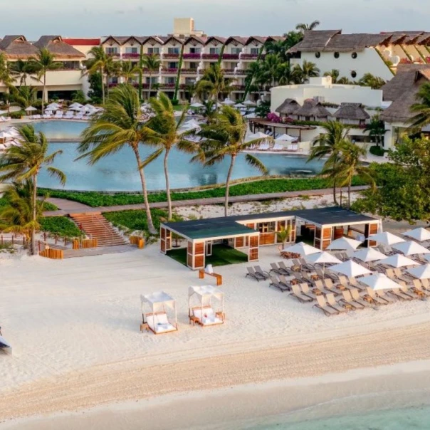 Grand Velas Riviera Maya resort aerial view