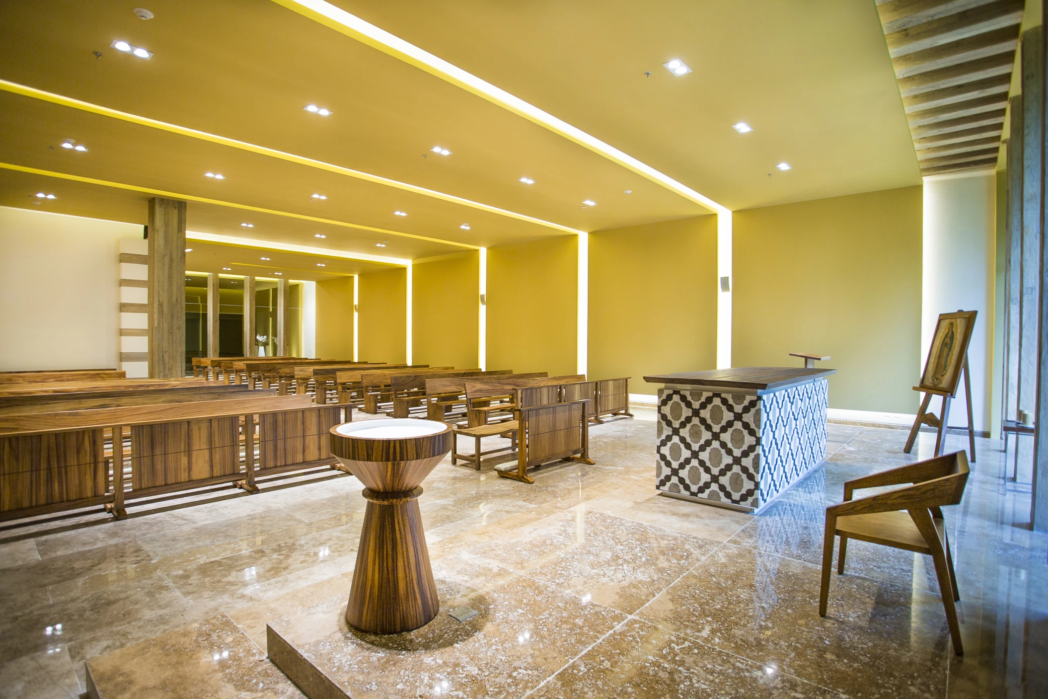 Catholic ceremony in Virgen de Guadalupe Chapel at Grand Velas