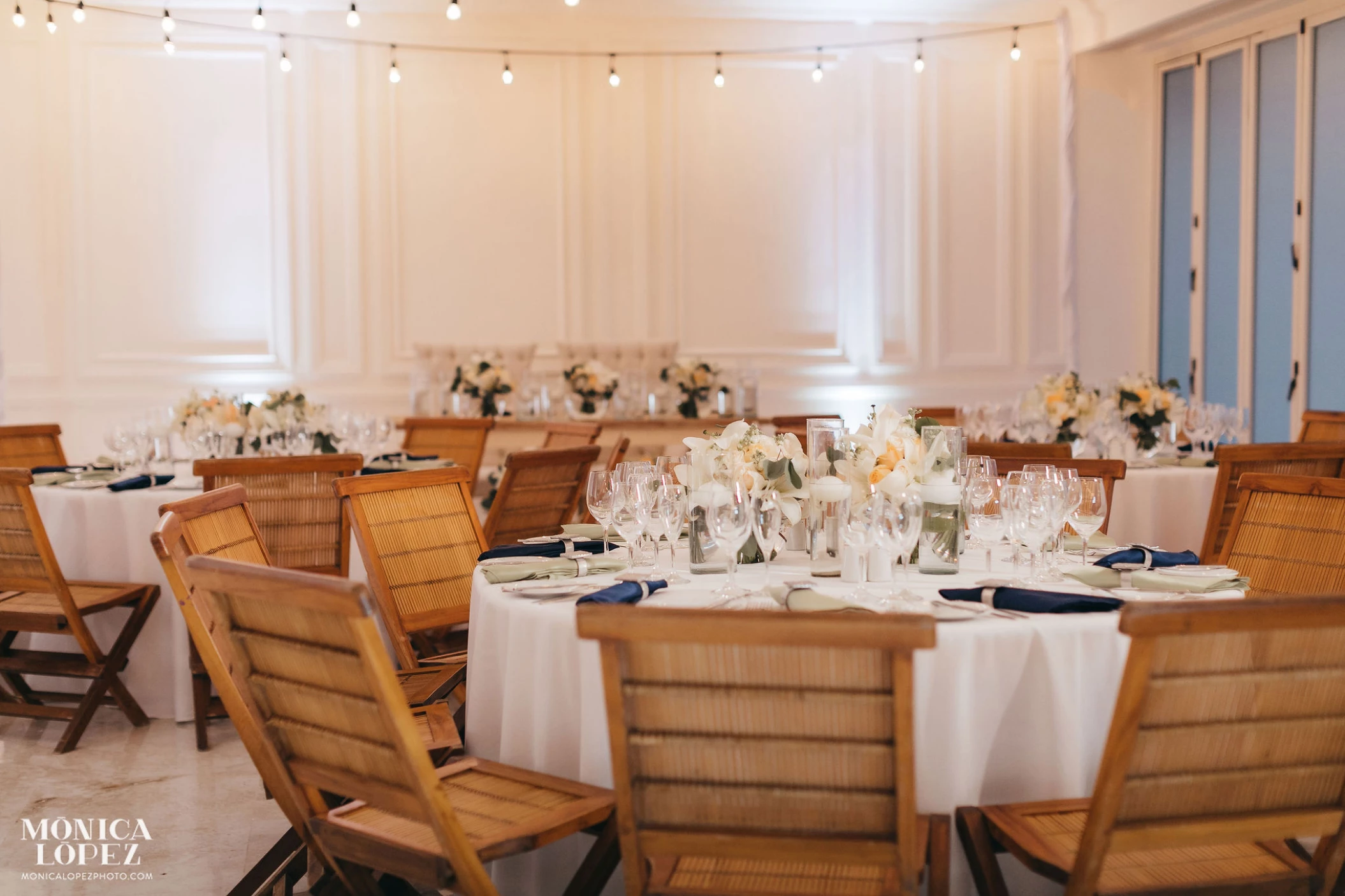 Dinner reception in White Foyer Venue at Grand Velas