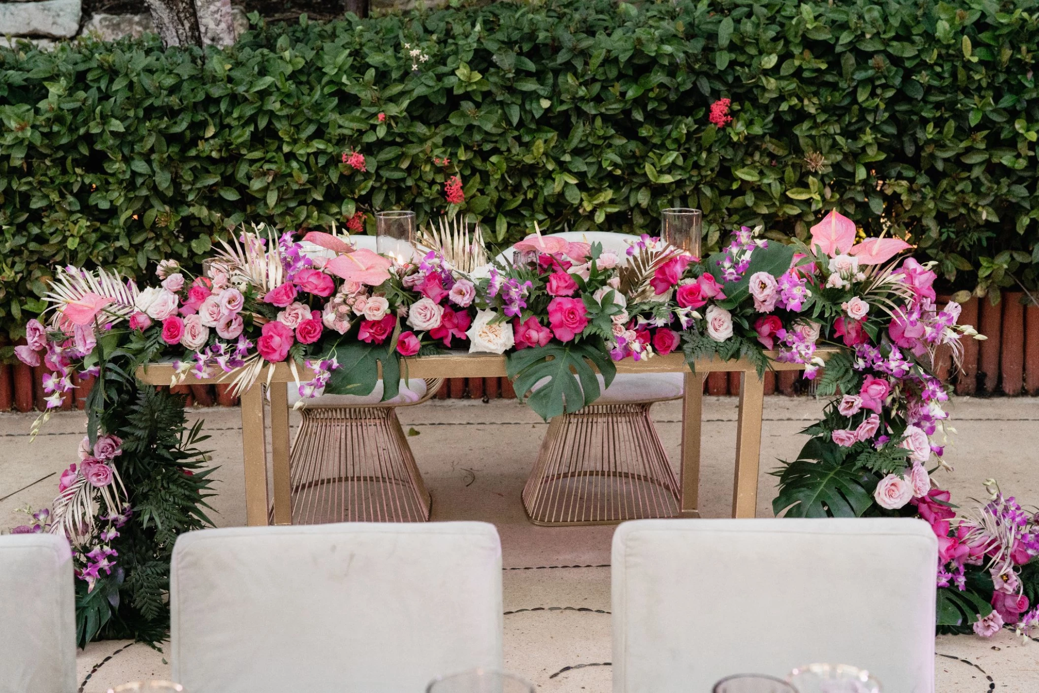 dinner reception in Zen Pool Terrace Venue at Grand Velas