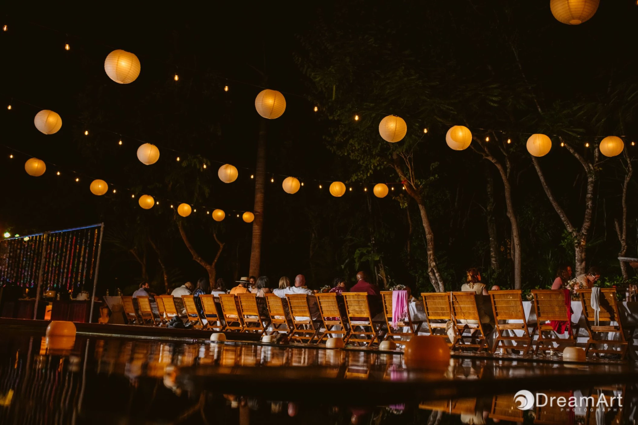 dinner reception in Zen Pool Terrace Venue at Grand Velas