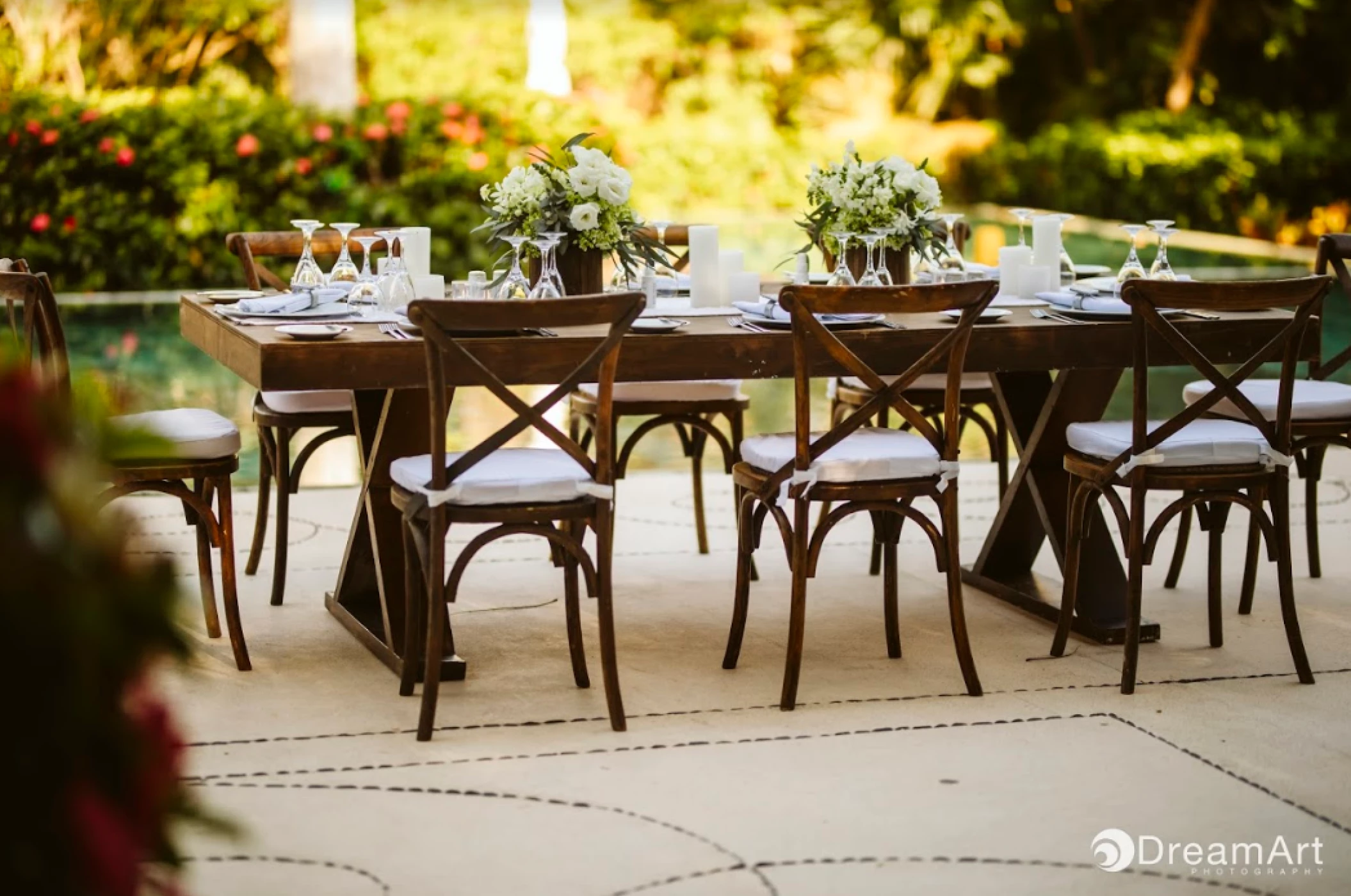 dinner reception in Zen Pool Terrace Venue at Grand Velas
