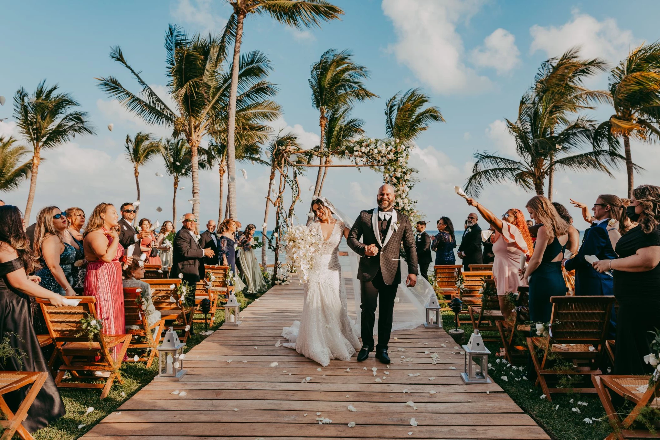 Grand Velas couple wedding ceremony