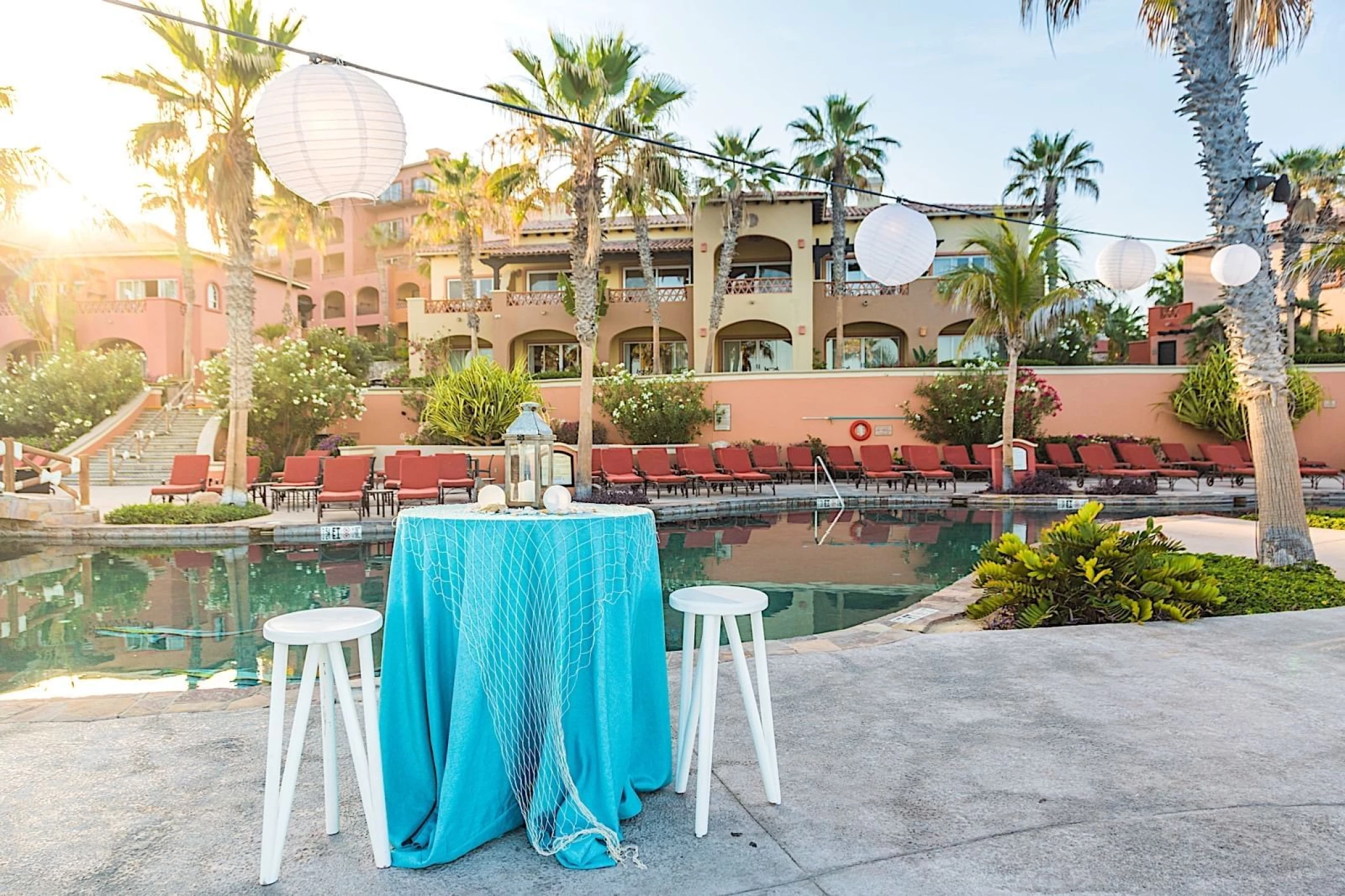 cocktail party on the main pool at Hacienda Del Mar Los Cabos Resort, Villas & Golf