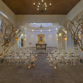 ceremony decor on chapel at Hacienda Del Mar Los Cabos Resort, Villas & Golf