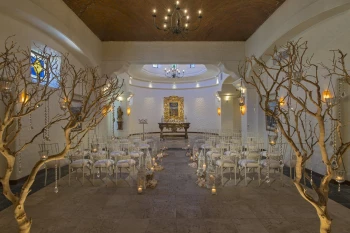 ceremony decor on chapel at Hacienda Del Mar Los Cabos Resort, Villas & Golf