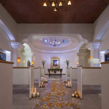 ceremony decor on the chapel at Hacienda Del Mar Los Cabos Resort, Villas & Golf