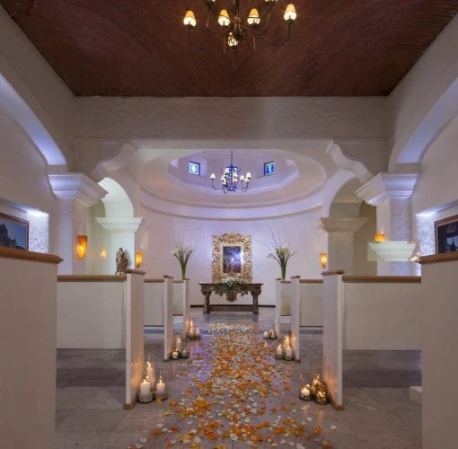 ceremony decor on the chapel at Hacienda Del Mar Los Cabos Resort, Villas & Golf