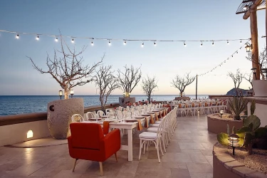dinner reception on de cortez grill at Hacienda Del Mar Los Cabos Resort, Villas & Golf