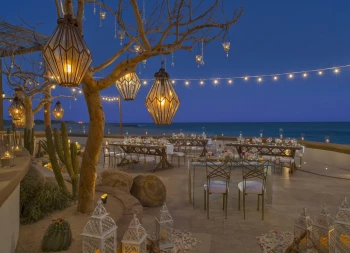 dinner reception on de cortez terrace at Hacienda Del Mar Los Cabos Resort, Villas & Golf