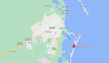 Google maps of  Hard Rock Cancun