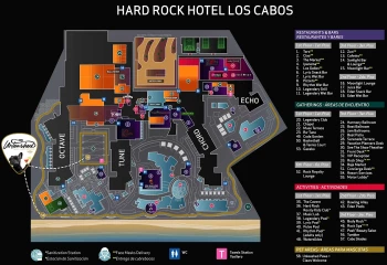 Resort map of Hard Rock Hotel Los Cabos