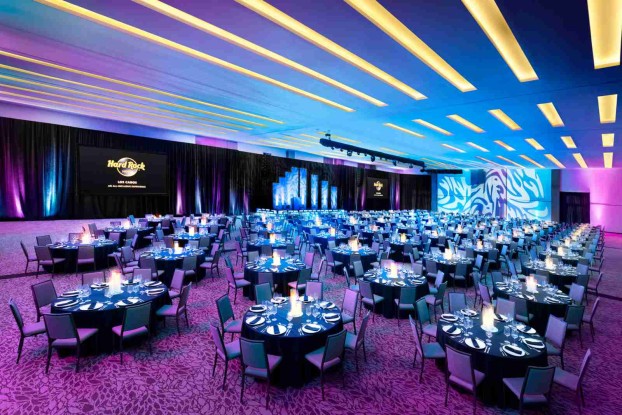 Dinner reception on the ballroom at Hard Rock Los Cabos An All Inclusive Experience