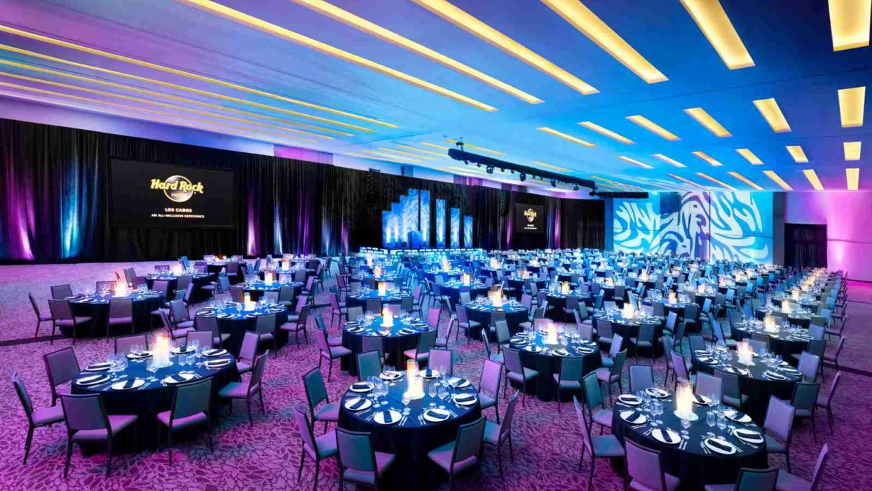 Dinner reception on the ballroom at Hard Rock Los Cabos An All Inclusive Experience