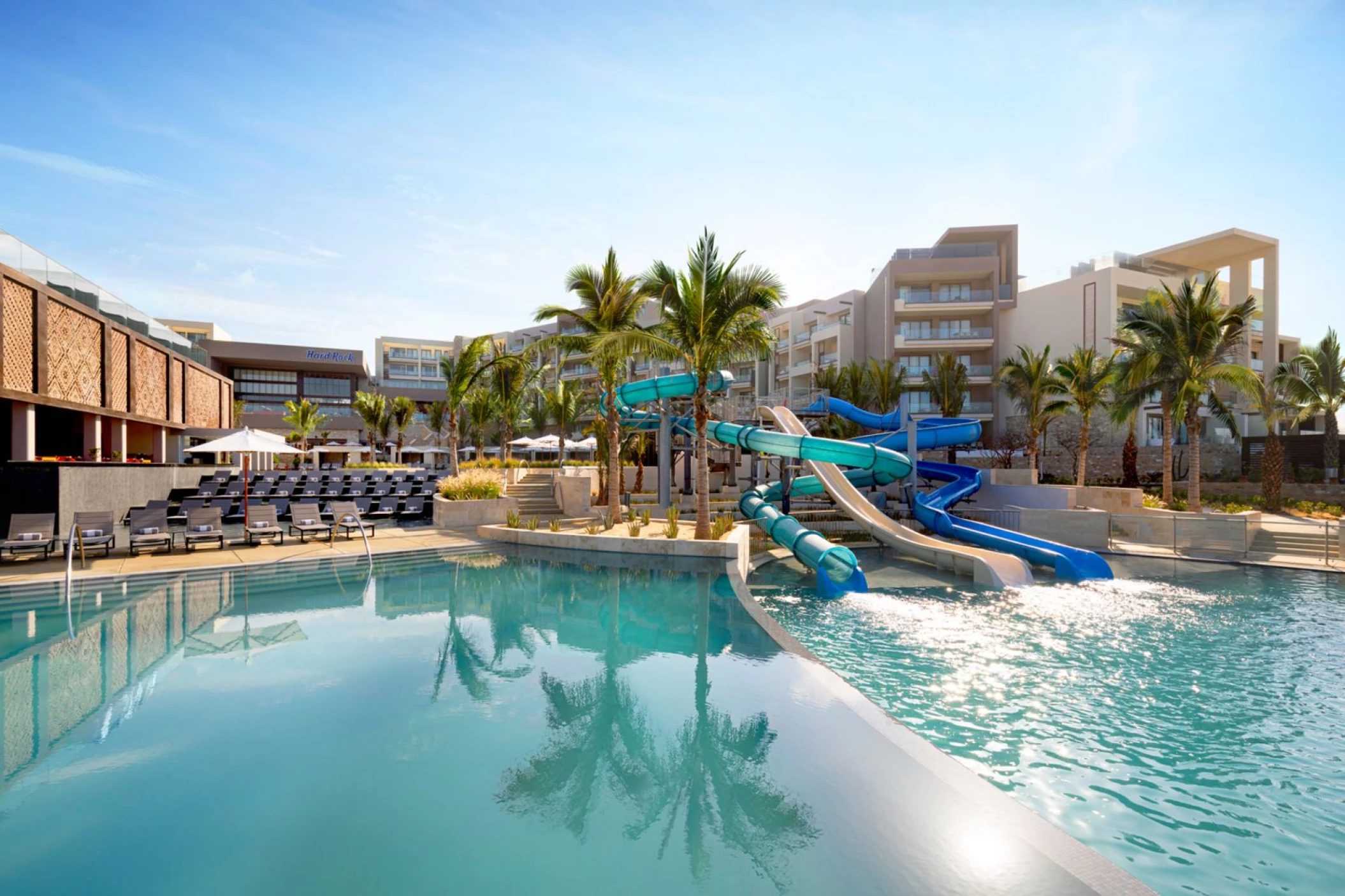 Pool slides at Hard Rock Los Cabos An All Inclusive Experience