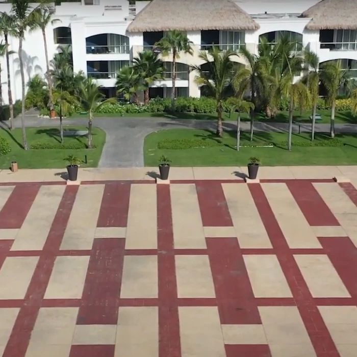 Panoramic view of isle of wight plaza at Hard Rock Punta Cana