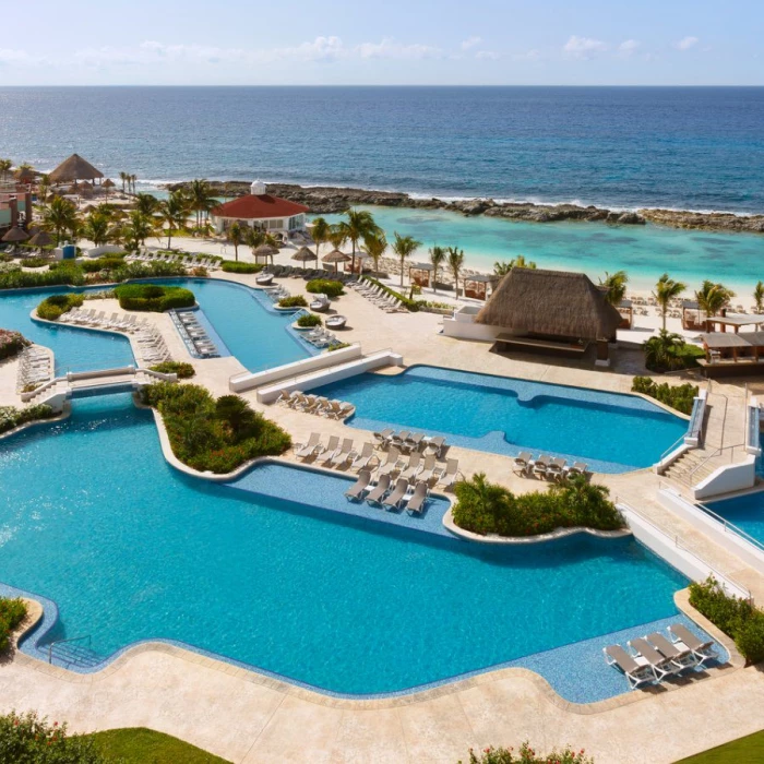 Hard Rock Riviera Maya main pool arial