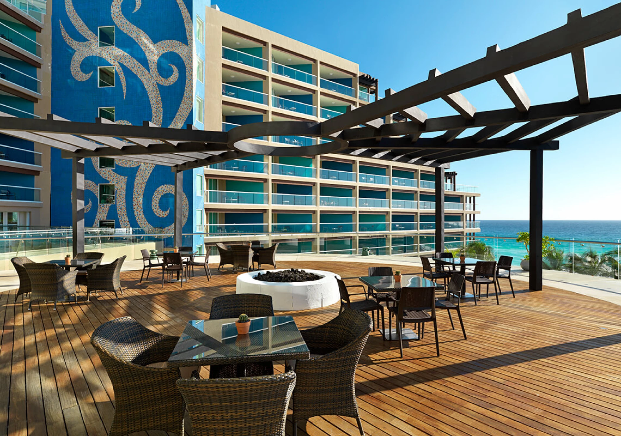 Breeze terrace at Hard Rock Cancun