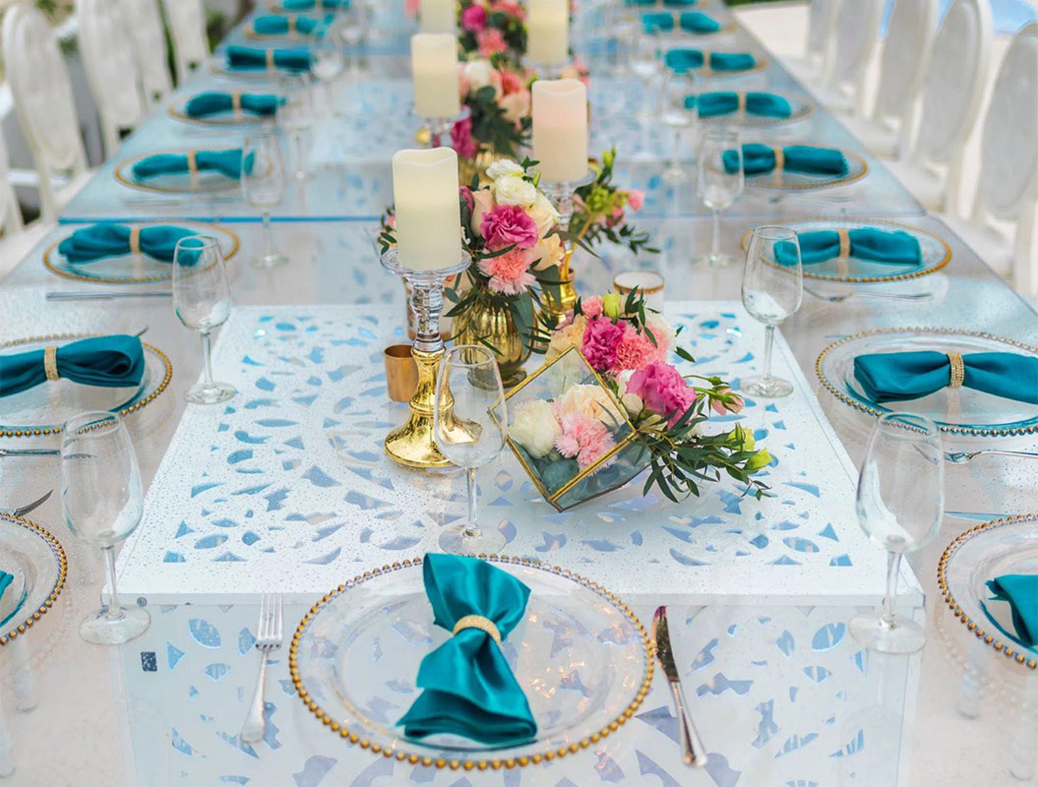 Reception setup in the Main Garden Venue at Haven Riviera Cancun.