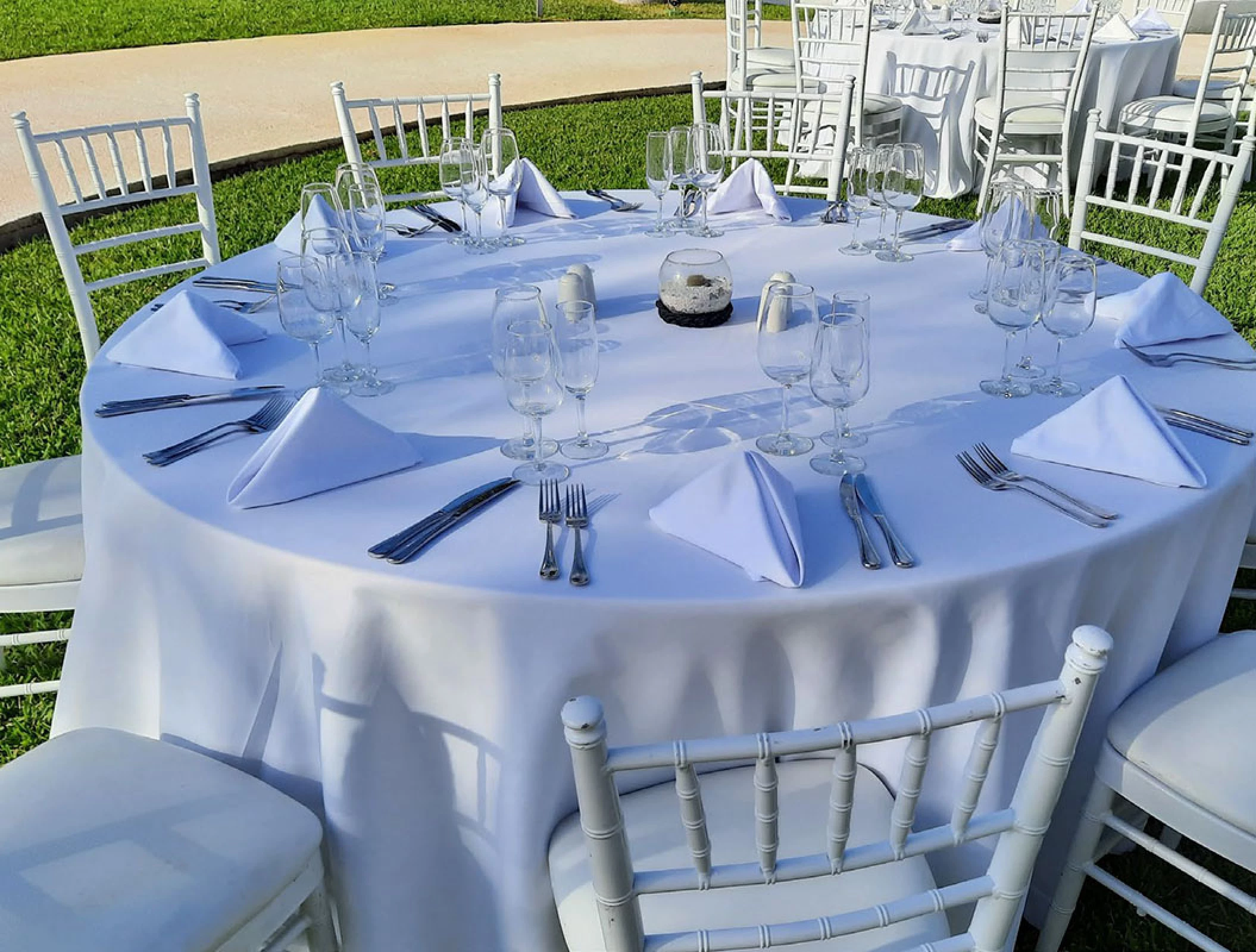 Reception setup in the Main Garden Venue at Haven Riviera Cancun.