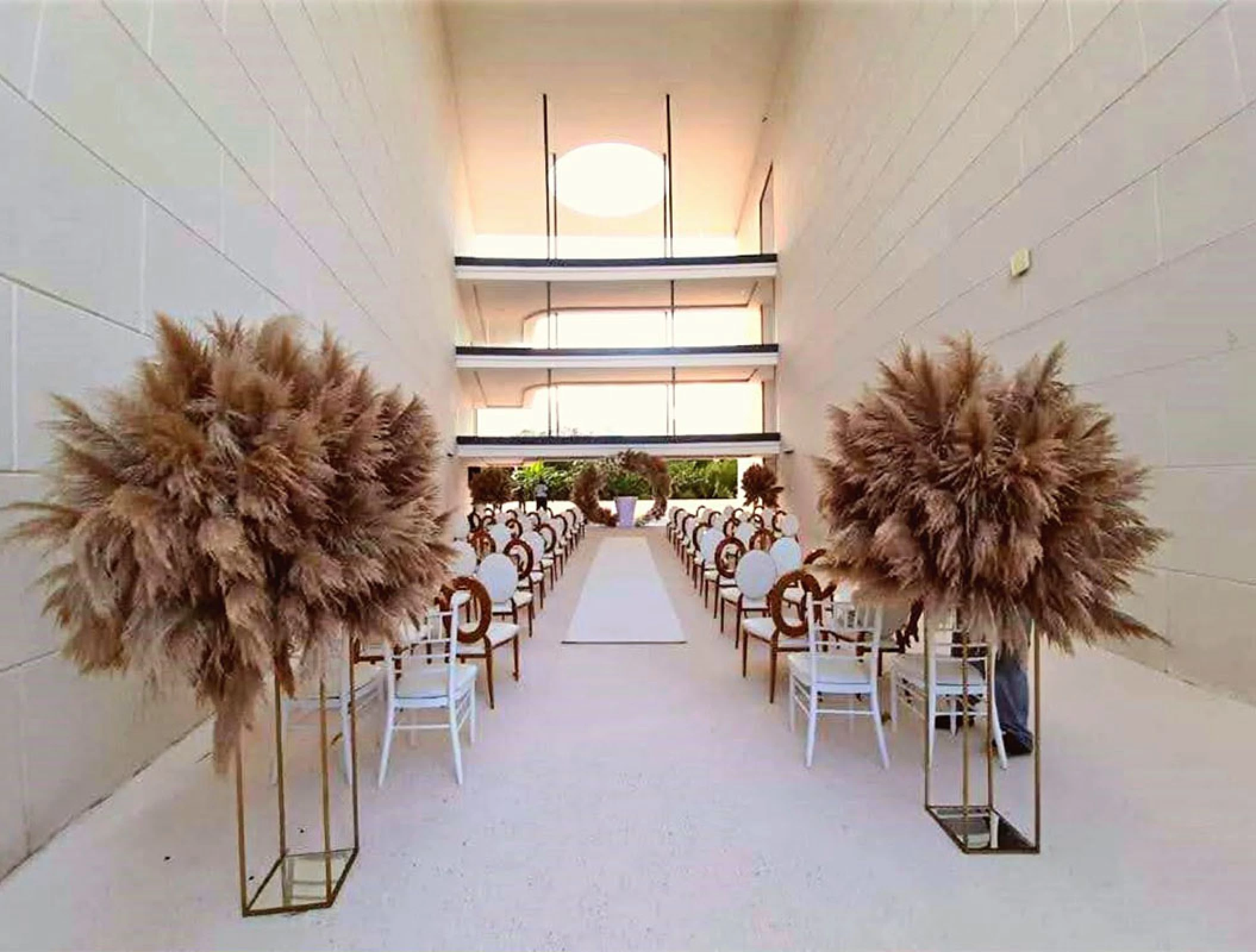 Ceremony setup on The H Arch venue at Haven Riviera Cancun Resort.