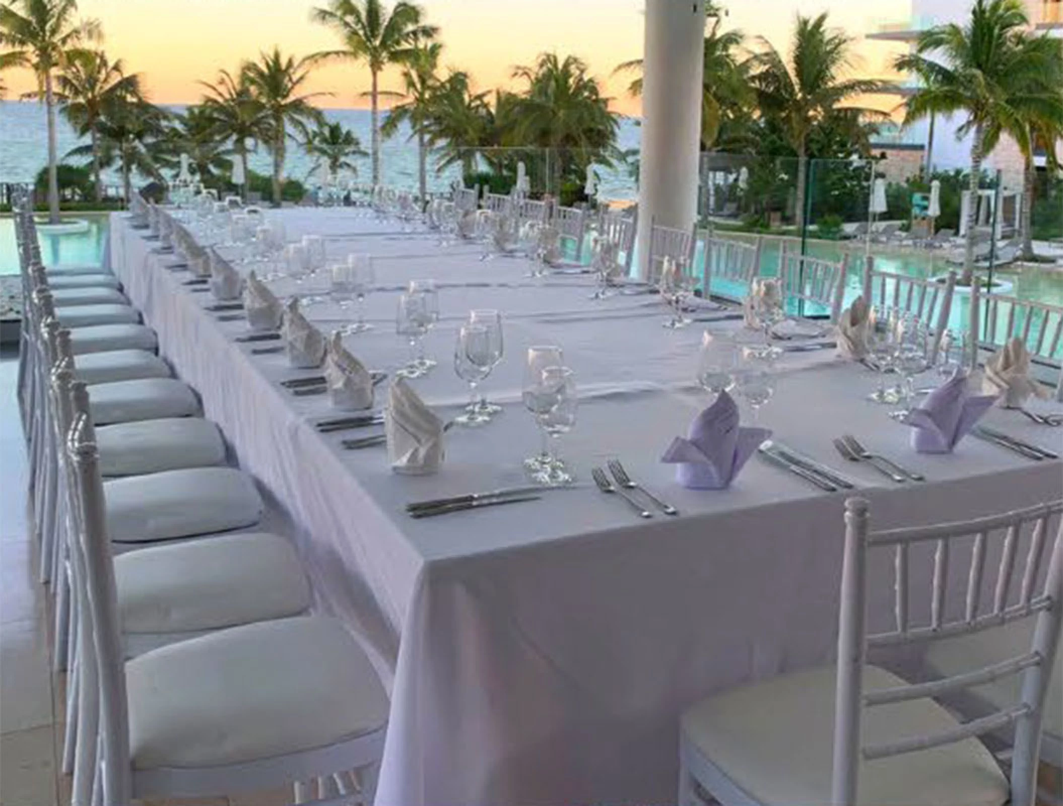 Vistas Wedding Venue standard reception setup.