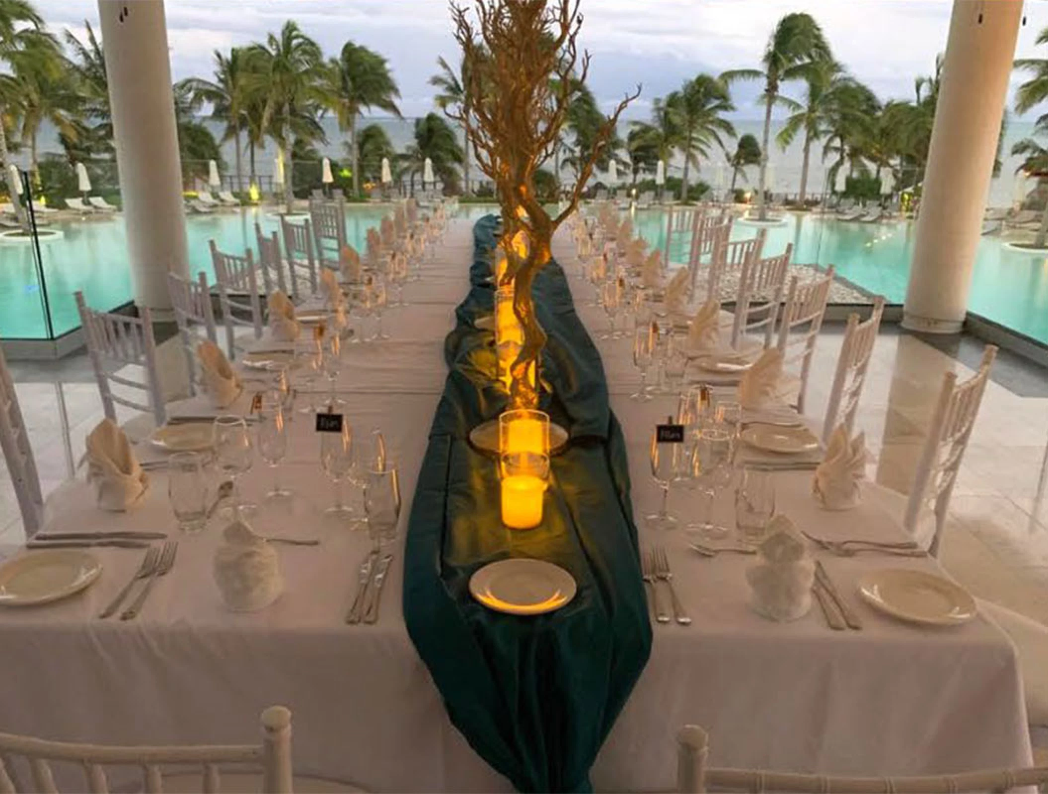 Vistas Wedding Venue reception setup.