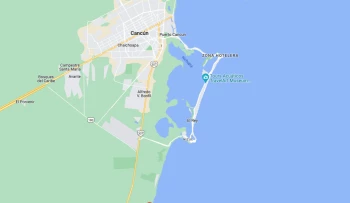 Google maps of Hideaway at Royalton Riviera Cancun