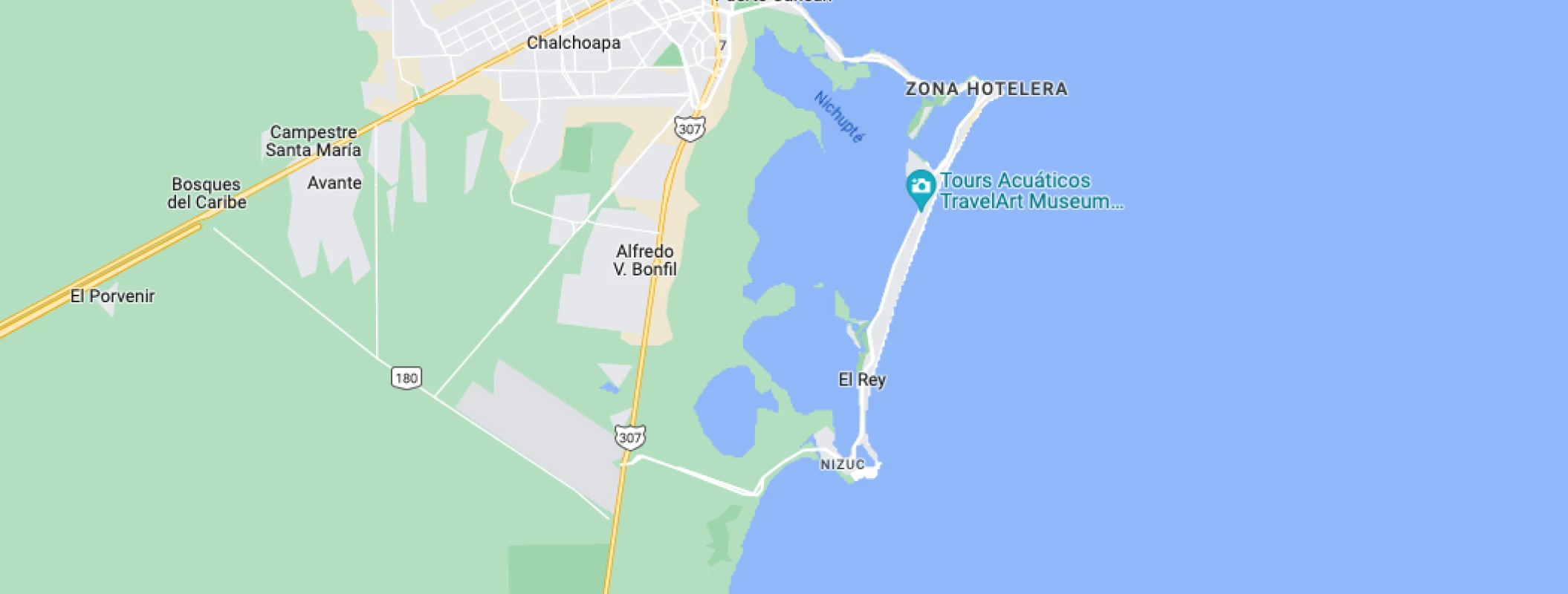 Google maps of Hideaway at Royalton Riviera Cancun