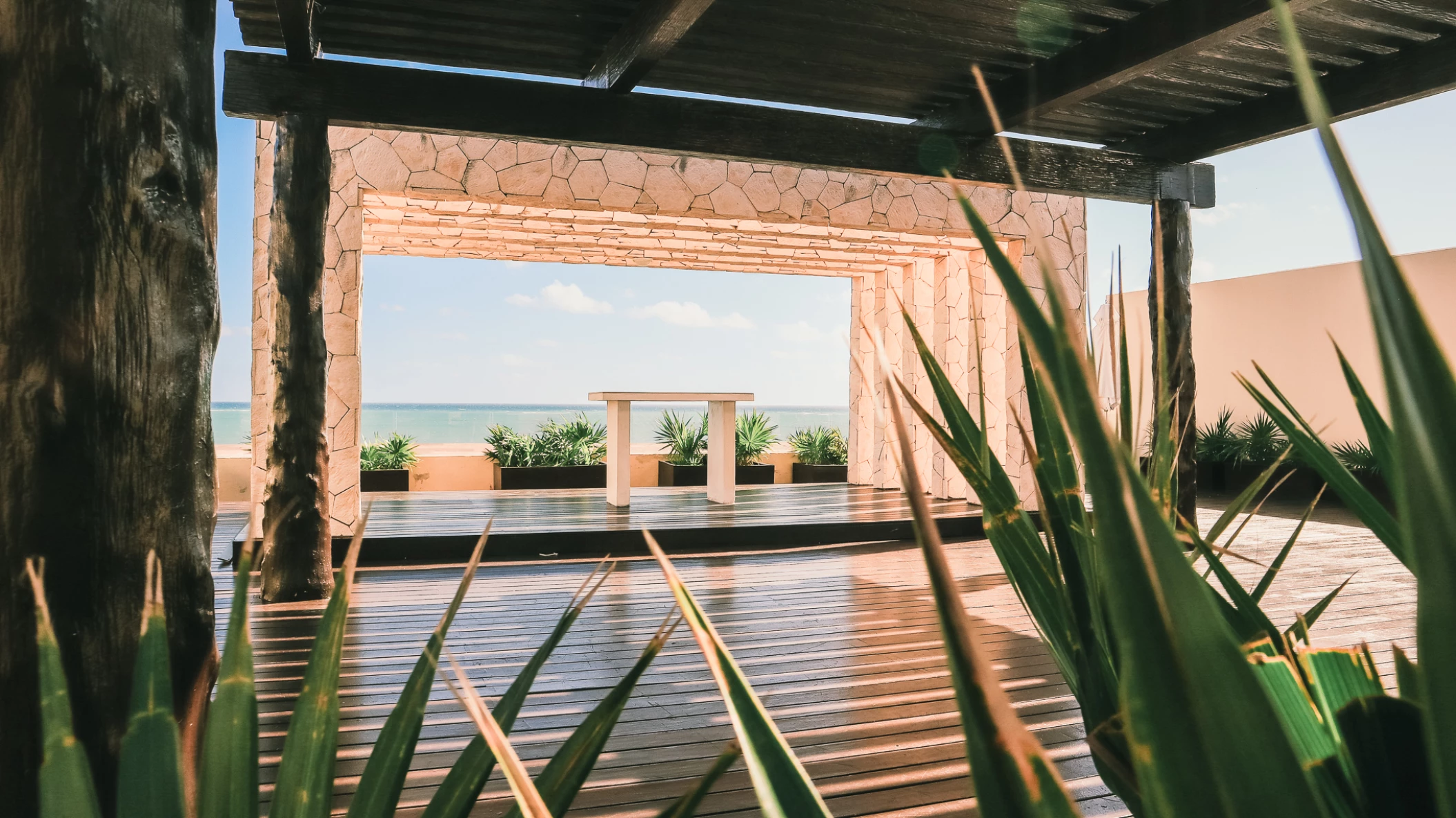 Hideaway at Royalton Riviera Cancun sky deck wedding venue