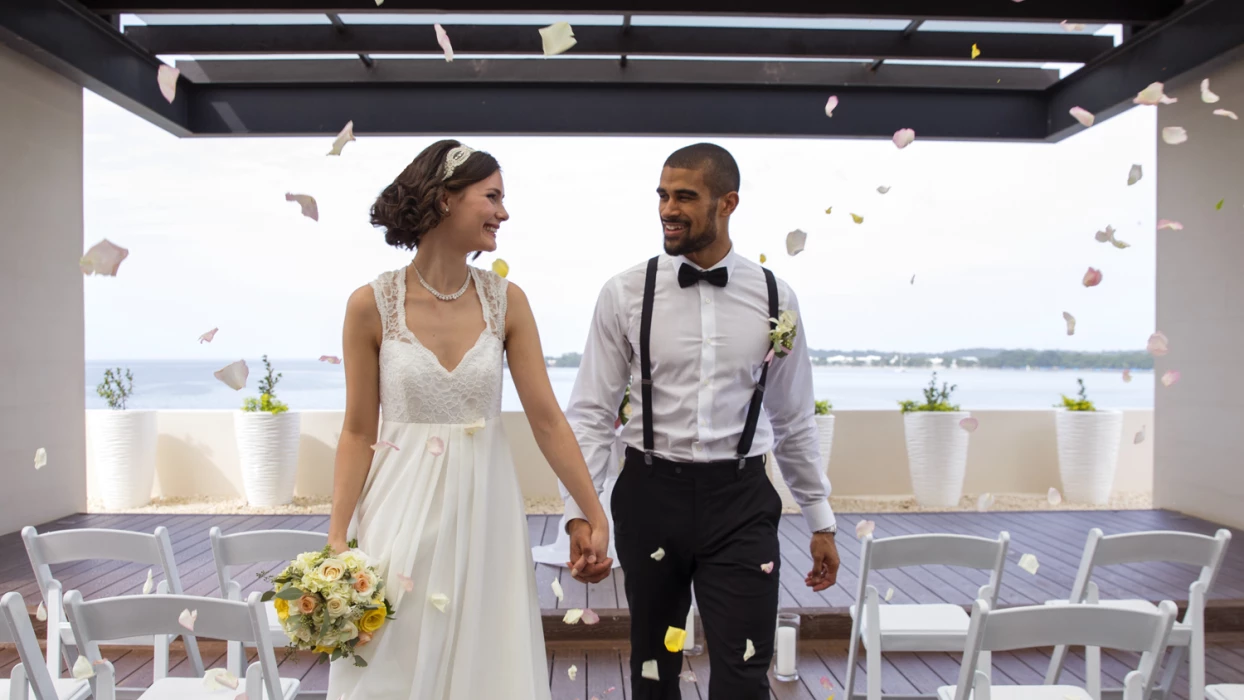 Couple in the sky terrace at Hideaway at Royalton Negril