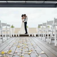 Ceremony decor in the sky terrace at Hideaway at Royalton Negril