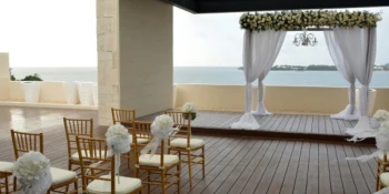 Ceremony decor in the sky terrace at Hideaway at Royalton Negril