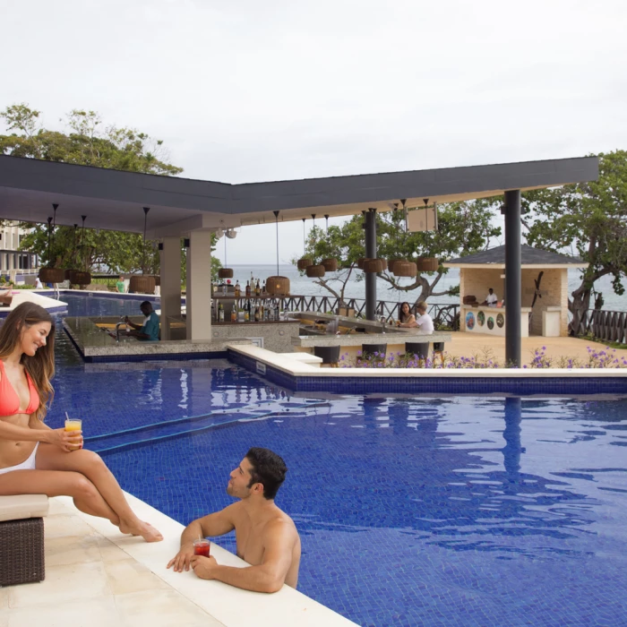 Swim up bar at Hideaway at Royalton Negril