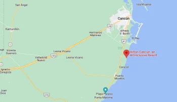 Hilton Cancun Map
