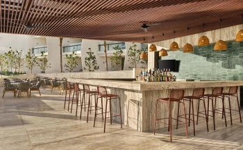 Hilton Cancun Outdoors Bar.
