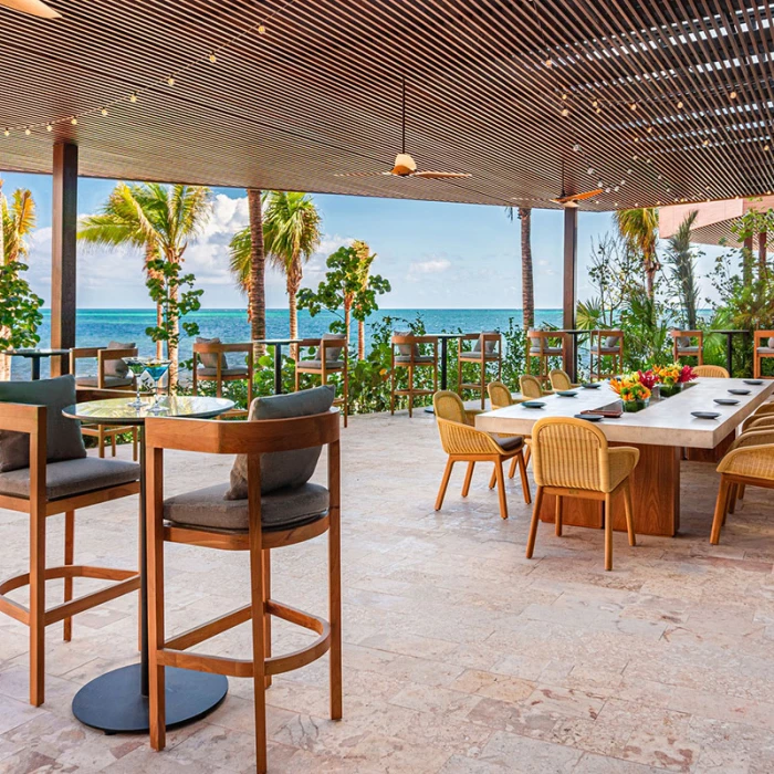 Restaurant Terrace at Hilton Cancun.