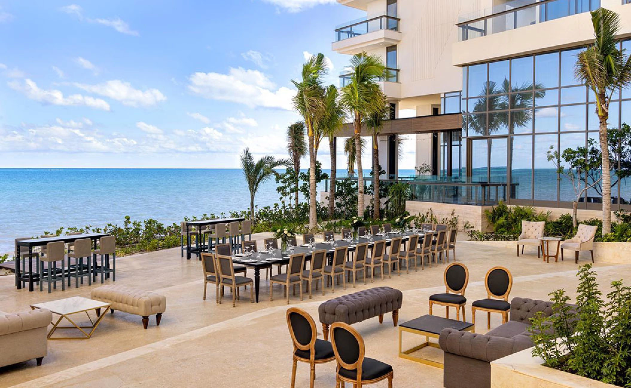 Reception setup in Hilton Cancun.