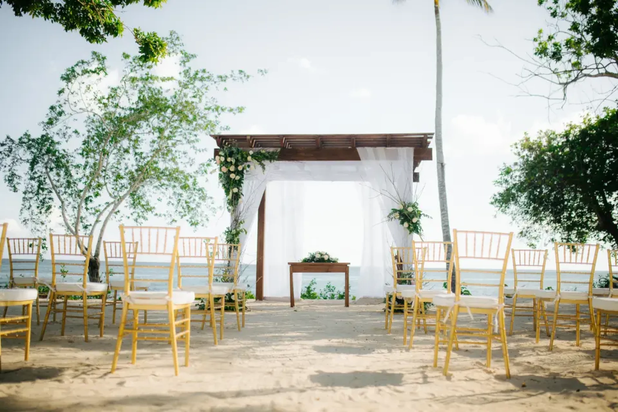 Ceremony on the beach at Hilton La Romana, an All Inclusive Adult Resort