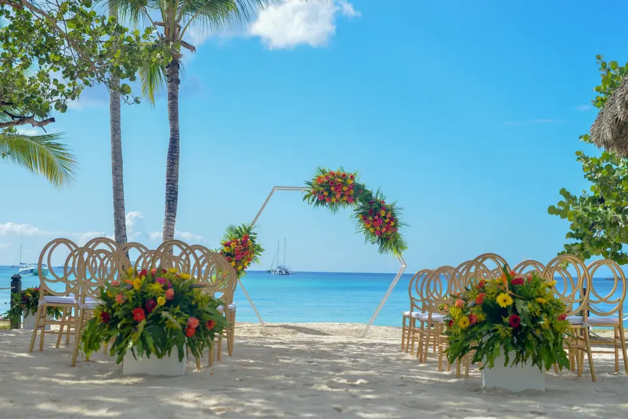 Ceremony on the beach at Hilton La Romana, an All Inclusive Adult Resort