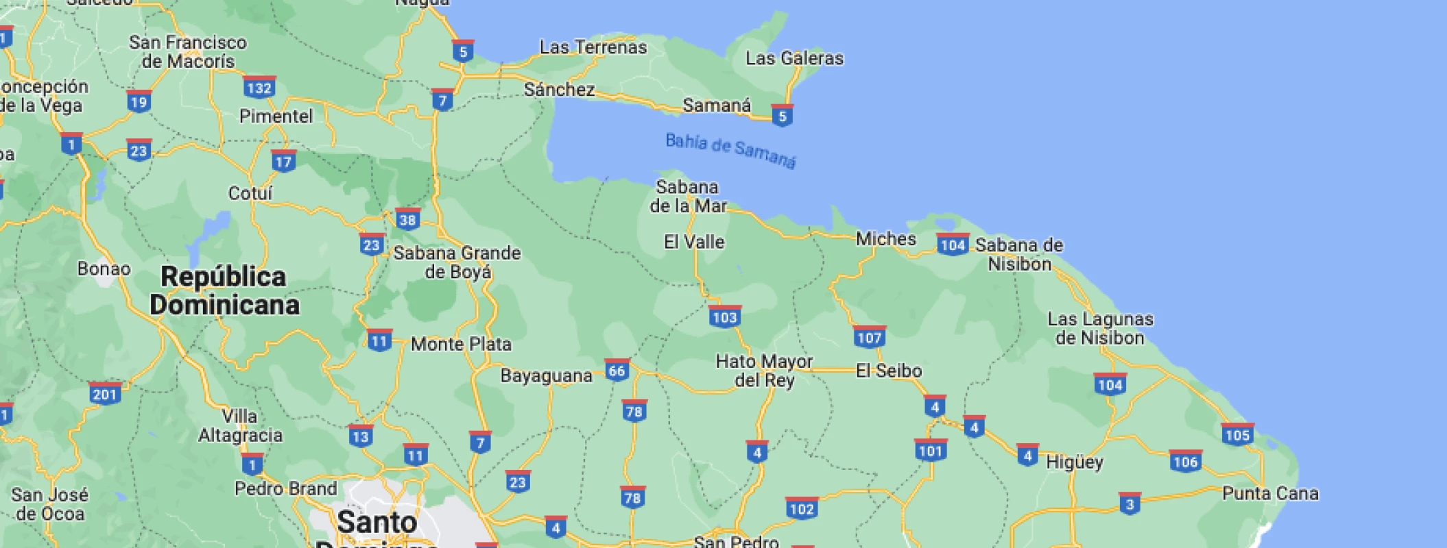 Google maps at Hilton La Romana, an All Inclusive Adult Resort