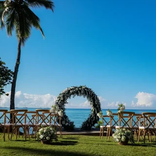 Seaside garden at Hilton La Romana, an All Inclusive Adult Resort