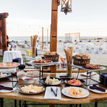 Cocktail party on the black and marlin terrace at Hilton Los Cabos Beach and Golf