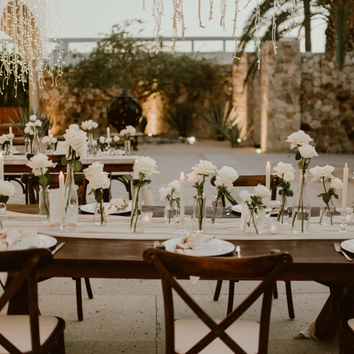 Dinner reception at el dorado terrace at Hilton Los Cabos Beach and Golf