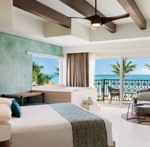 Hilton Playa del Carmen oceanfront bedroom