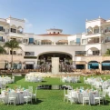 Dinner reception in central garden at Hilton Playa del Carmen