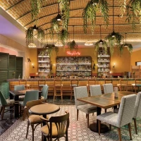 Hilton Playa del Carmen Mejorada bar with seating
