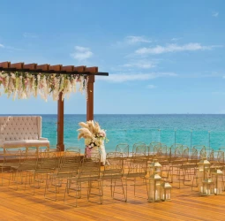 Hilton Playa del Carmen wedding terrace venue overlooking ocean